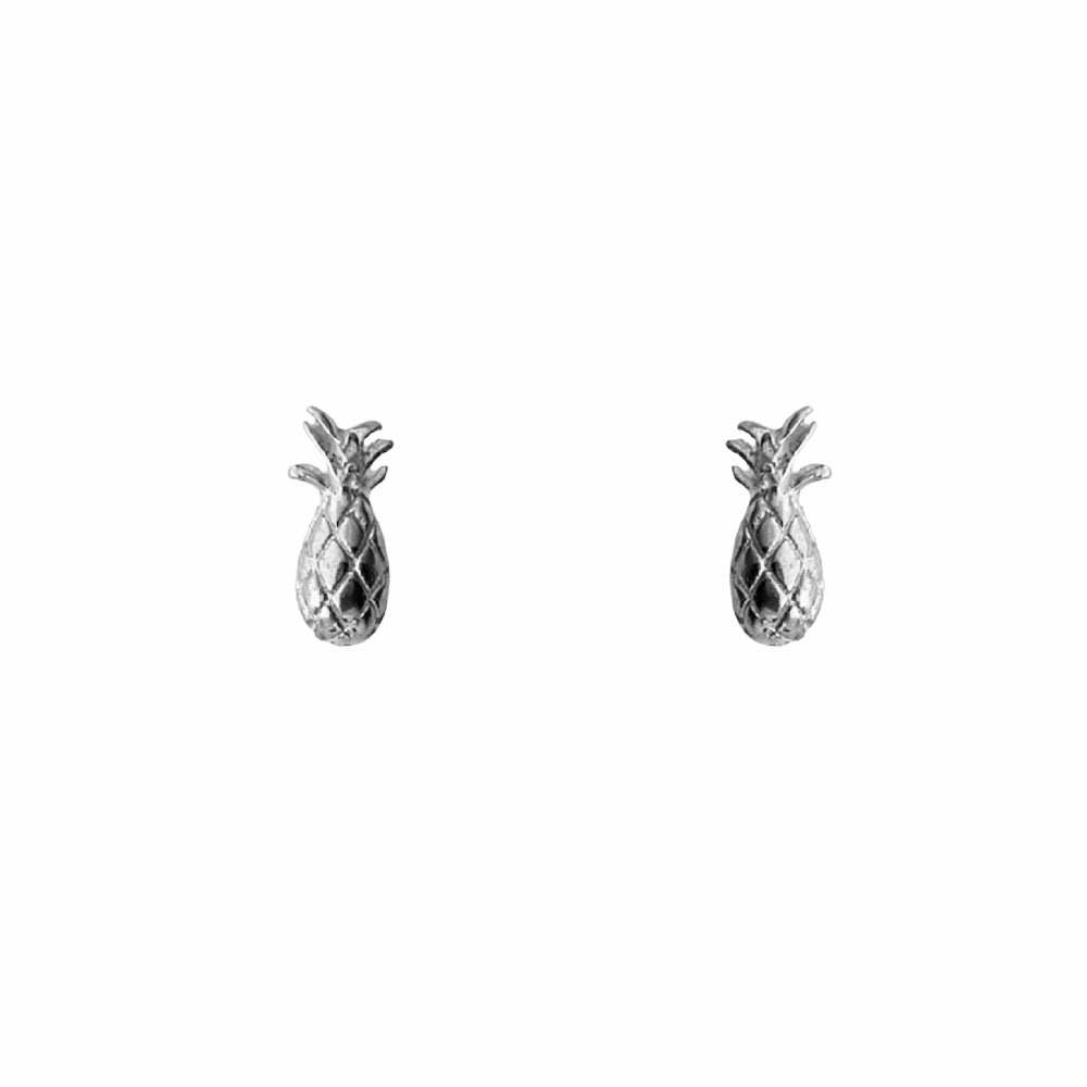 Zilveren ananas oorknopjes van 925 sterling zilver – tropische studs