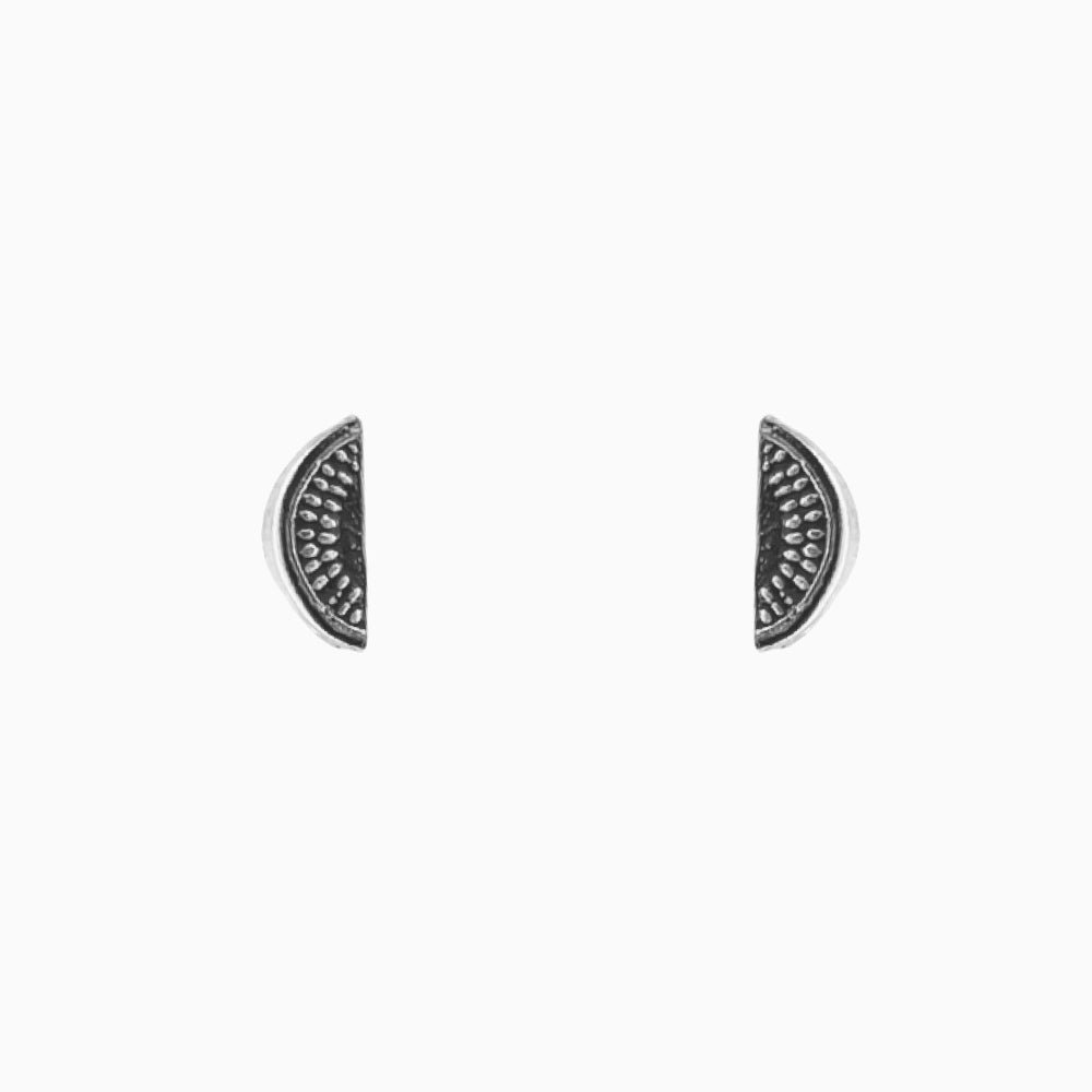 Zilveren meloen oorknopjes – 925 sterling zilveren fruit studs